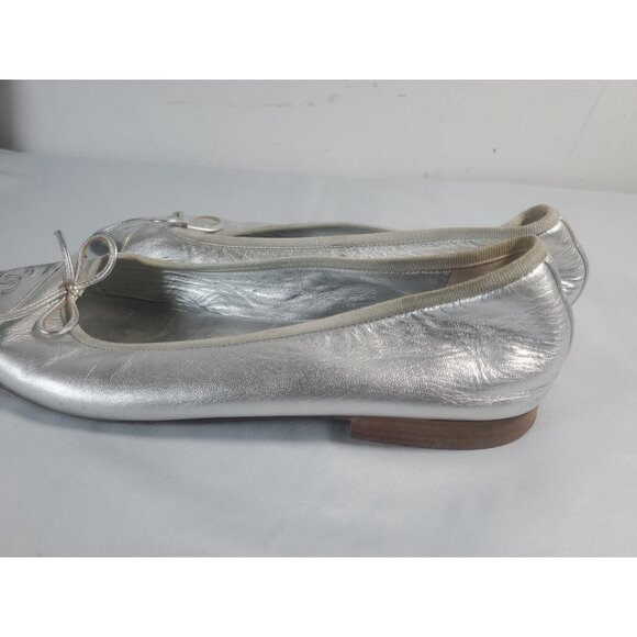 Chanel Gold Metallic Ballet Flats EU Size 42 US 10 G02819 Made in Italy - Picture 5 of 16